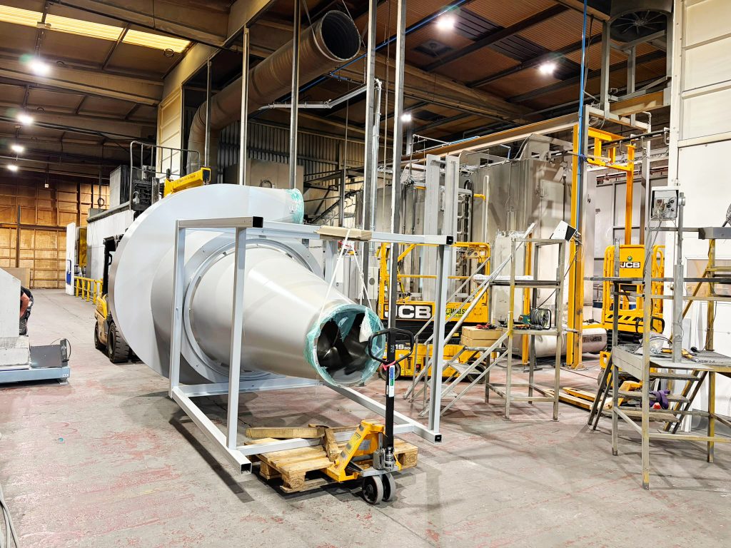 A photo of a Carbon Paint Centre / Gema project in progress, August, 2026